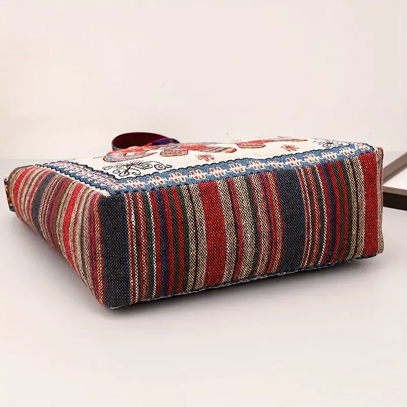 Bohemian Tribal Embroidered Elephant Shoulder Bag