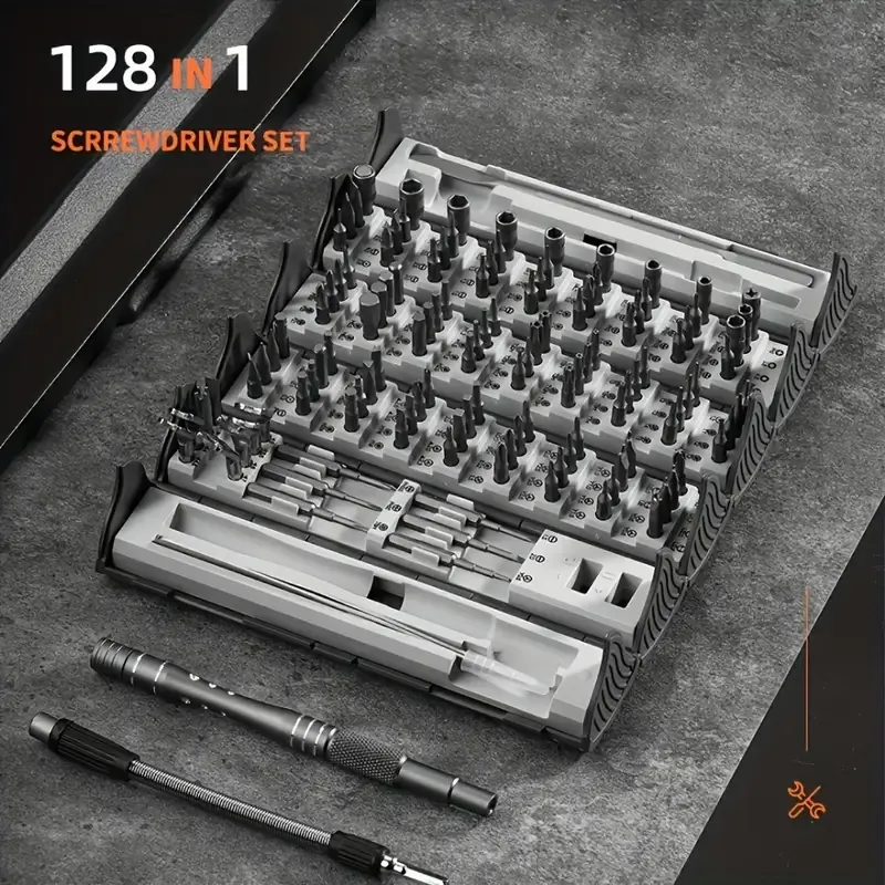 128-in-1 screwdriver set plum blossom hexagonal special-shaped bit multi-functional household repair screwdriver Precision disassembly