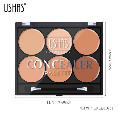 Makeup 6 Color Concealer Palette Foundation Waterproof Brightening Modifying Skin Tone Long Lasting Staying