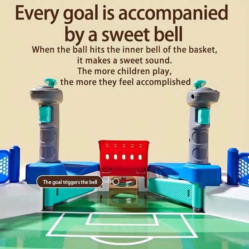 Tabletop Football Game for 2 - Family Fun Interactive Board Game for Teens and Adults, Durable Plastic Frame, Mixed Colors