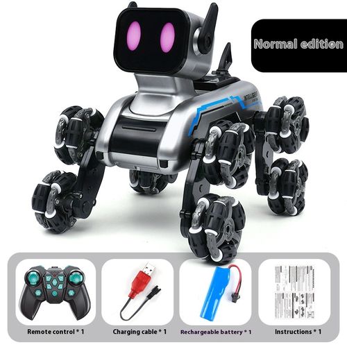 Children's Intelligent Remote Control Robot Dog Toy Car Eight-Wheel Stunt Mechanical Dog Gesture Sensing Climbing Car