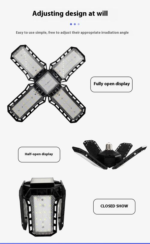 High power changeable light bulbs led energy saving lamps wholesale high brightness folding diamond Garage light-80w black diamond 5+1 wide pressure model