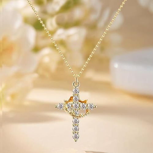 Crown Cross Necklace
