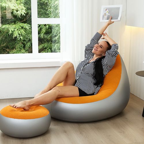 Inflatable Sofa Bed with Footrest