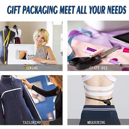 10 PCS Self-tightening Body Measuring Tape Ruler 150cm-60 Inch Sewing Tailor Dressmaking Measure Ruler Meter Film for Waist Chest Legs