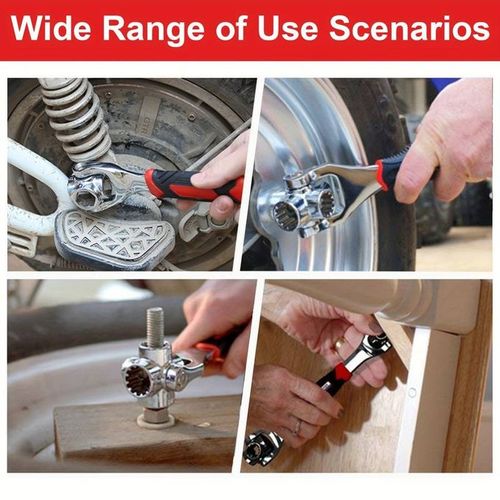 52 In 1 Wrench Tool Set, 360° Swivel Head, Universal Wrench, 8-19mm, Hardware Tools