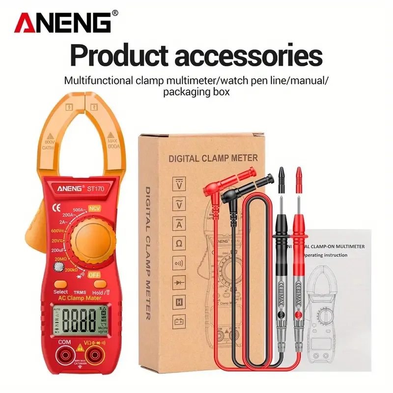 ANENG digital display clamp multimeter high precision portable electrician repair clamp current Multifunctional clamp meter