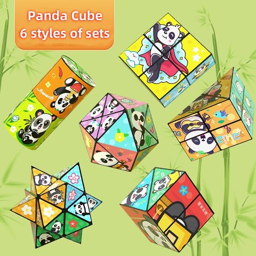 Rubik's Cube Panda Model 6-Piece Set