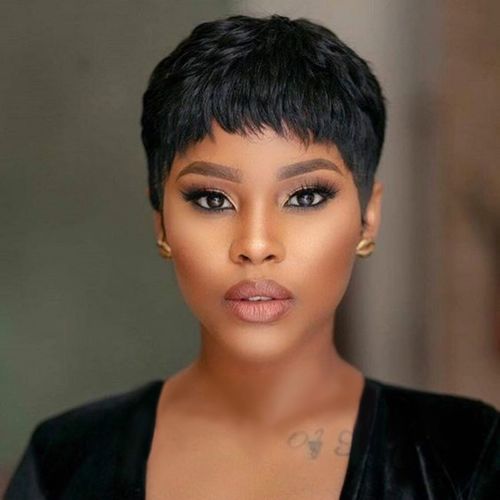 Wig European and American fashion short hair women black short hair chemical fiber mechanism hood