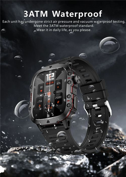 Popular 3ATM outdoor multi-sport smart watch, Bluetooth call phone, super long standby time