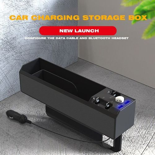 Car Seat Gap Filler Organizer With CellPhone Charging Cables