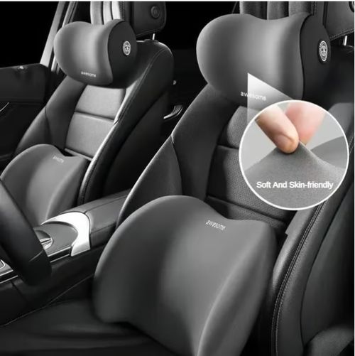 Car Headrest & Lumbar Support Cushion