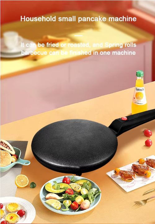 Household Non-stick Pancake Machine Electric Crepe Baking Pan Instant Heating Spring roll Pastry Frying Grilling Plate
