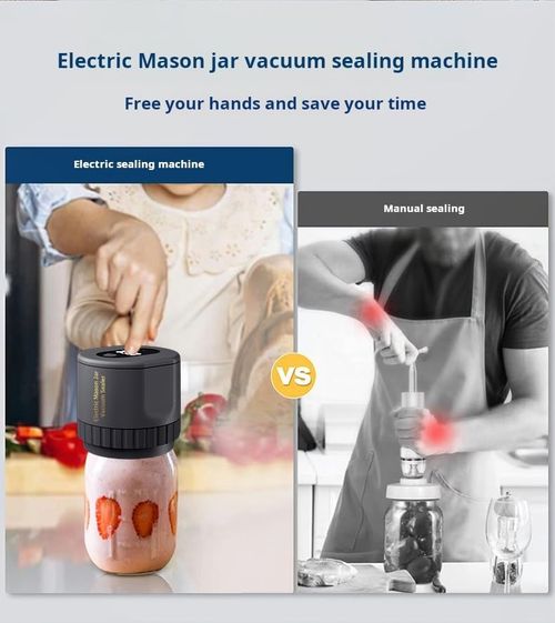 Automatic Mason Jar Vacuum Sealer, Leakproof Electric Sealer with Strong Suction, Made of Premium Materials, for Food Preservation and Waste Reduction