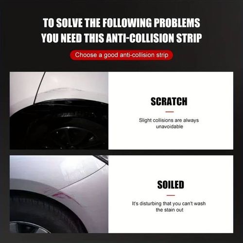 4pcs Car Anti-collision Strips, Carbon Fiber Wheel Decorative Strips, Bumper