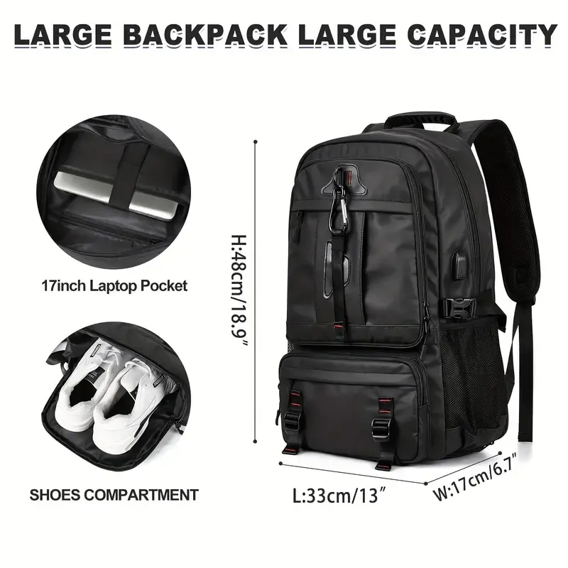 Backpacks for men and women with shoe compartment