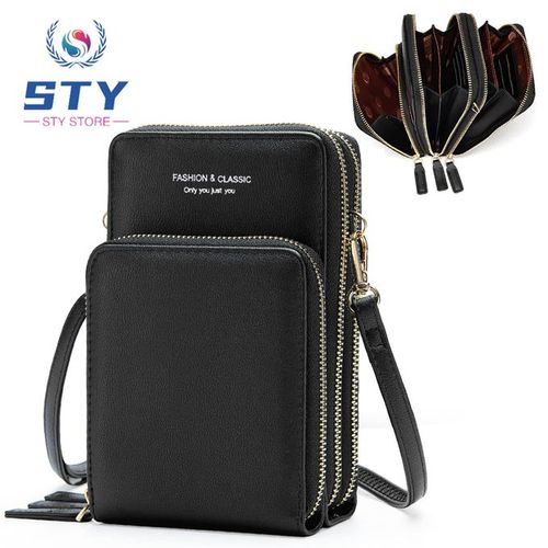Ladies Mobile Phone Bag PU Wallet Cross-body Bag Mini Bag