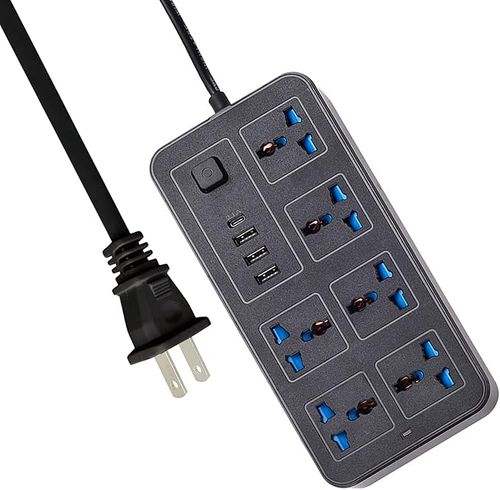 USB Socket-power Strip, 18 Holes, 1.8m Cable, 3*USB,1*Type-C