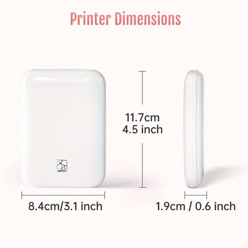 HPRT MT53 2X3'' Mini Photo Printer, Bluetooth Portable Photo Printer