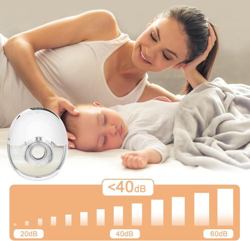 1Pcs Breast Pump, Wearable Breastfeeding Pump, Hands-Free Wearable Breast Pump, Portable Electric Breast Pump with 4 Modes, 12 Levels, LCD Display 1pc-White