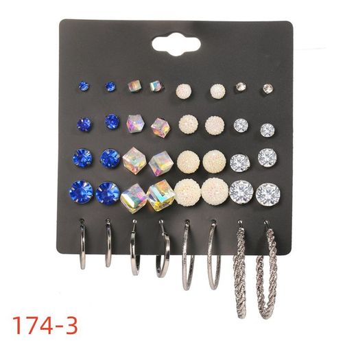 20Pairs Women's Fashion Earrings Studs Set For Daily Wear