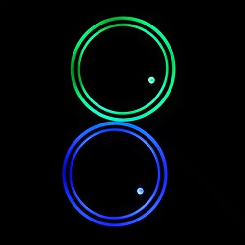 Decorative Lights 7 Colors LED Car Cup Holder Lights for Coasters