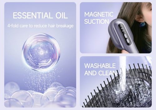 Electric Massage Comb Atomized Essential Oil Scalp High-Frequency Vibration Red Light Hair Care Comb
