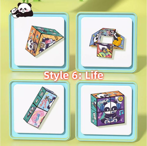 Rubik's Cube Panda Model 6-Piece Set