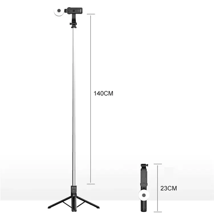 Selfie Stick Tripod, Extendable Cell Phone Tripod Stand with Wireless Remote and Phone Holder, Compatible with iPhone Android Phone