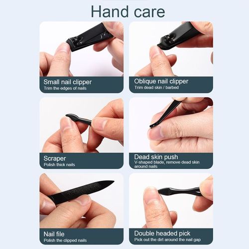 16pcs Nail Clipper Cutter Trimmer Ear Pick Grooming Kit