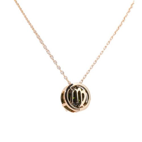 Double-sided hollow twelve constellations necklace, versatile twelve birthdays, zircon pendant, clavicle chain, real gold plated, color-preserving
