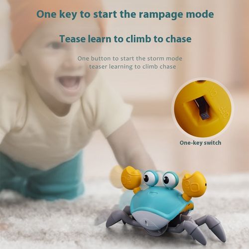 Children's induction electric crab toy rechargeable luminous music baby crawls and escapes Crab