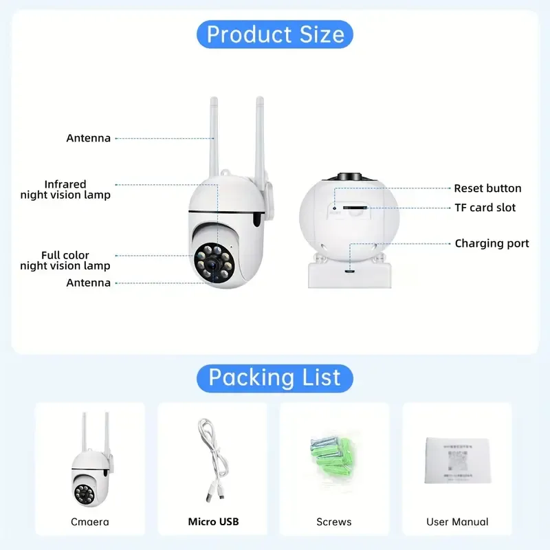 USB light bulb camera wireless wifi high-definition night vision PTZ control ceiling wall-mounted security monitoring
