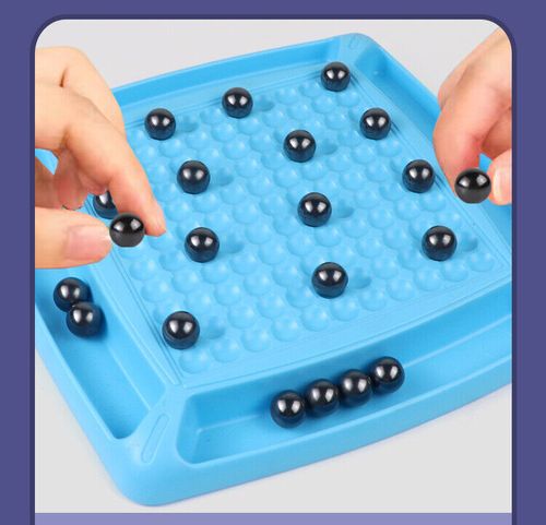 The 2024 New Magnetic Chess Set has a Magnetic Board Game with Stones, Plastic Chessboard, and String, which is a Strategy Game for Kids and Adults as a Family or Party Game