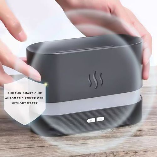 180ml Flame Humidifier with Aroma Diffuser   Auto Shut-Off Feature Mute Aromatherapy Machine