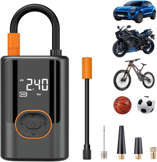 Tire Inflator Portable Air Compressor for Car Tires - 150PSI Fast Inflate Smart Air Pump Quiet for Car, Motorcycle, Bike, Ball, with Digital Tire Pressure Gauge & Air Inflator Kit