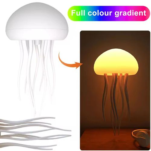 Gradient jellyfish atmosphere night light voice control RGB