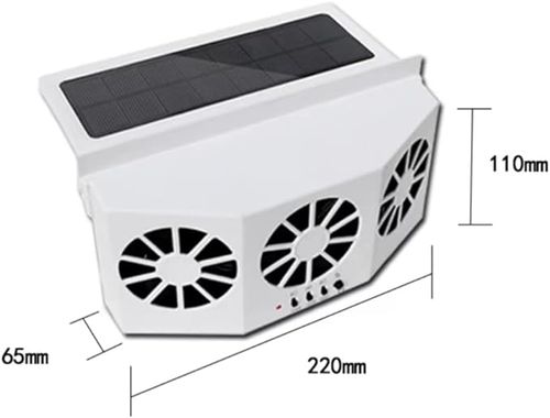 Solar Car Fan Auto Power Air Vent Fan for Car,portable Saving Energy Vehicle Window Cooler Fan, Car Exhaust Fan Cooler Circulate Ventilator ,suitable for Most Cars