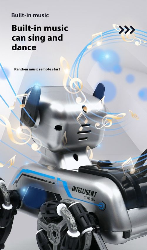 Children's Intelligent Remote Control Robot Dog Toy Car Eight-Wheel Stunt Mechanical Dog Gesture Sensing Climbing Car