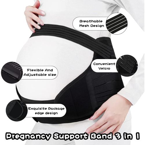 Maternity Support Belt, 4-in-1 Belly Pregnancy Support Band, Belly Band For Pregnant Women, Adjustable Maternity Belt Pregnancy Support With Shoulder Strap, For Belly,Waist,Abdomen,Back