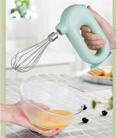 Kitchen Electric Hand Mixer 4 Speed, Cordless Handheld Mixer and Stainless Egg Beater, 5-speed Usb Rechargeable, Lightweight Mini Hand Mixer Easy Use