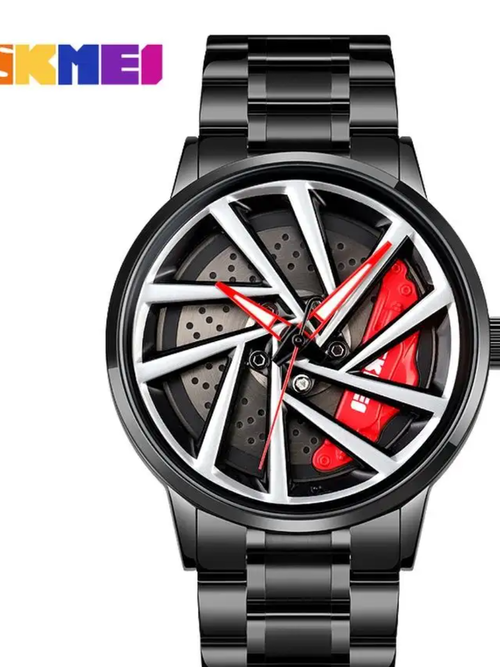SKMEI Men's Watch New Wheels Rolling Creative Fashion Che Youhui League Fans Butterfly Double Snap Gift Wristwatch - 1990