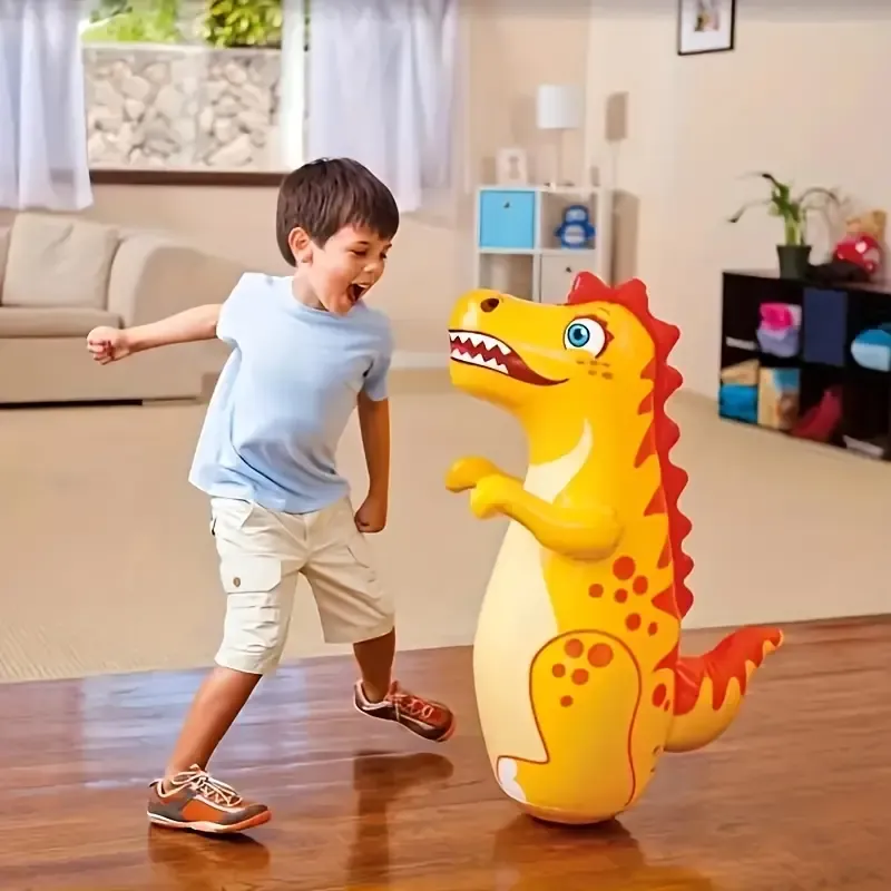 Inflatable Dinosaur Tumbler 90cm Children's Inflatable Boxing Pillar Props Vent Toy