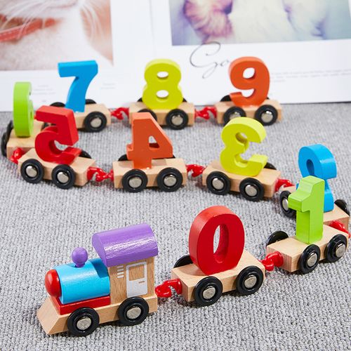 Pezhong Magnetic Number Train Set Learning Toys Educational Toy Cars