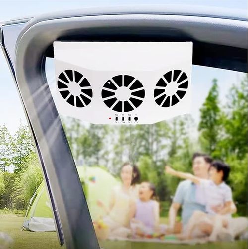 Solar Car Fan Auto Power Air Vent Fan for Car,portable Saving Energy Vehicle Window Cooler Fan, Car Exhaust Fan Cooler Circulate Ventilator ,suitable for Most Cars