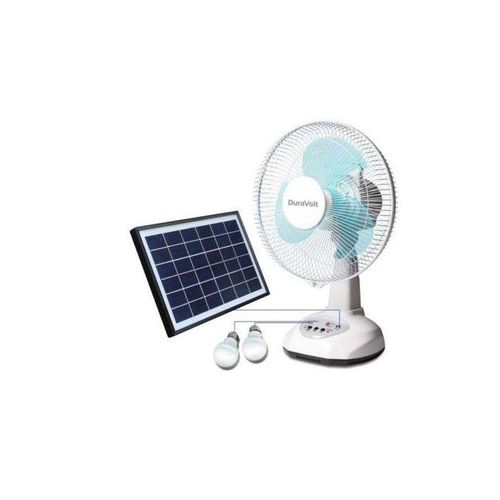 Duravolt Rechargeable Table Fan With Solar Panel