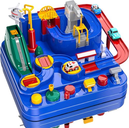 Kids Toys for 3 4 5 6 7 8 Year Old Boys Girls Race Track Car Adventure Toys for Boys Age 3, City Rescue Car Toys for Toddlers 2-4 Years, Educational Christmas Birthday Gifts