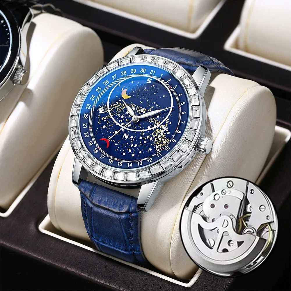 New Men's Waterproof Luminous Starry Sky Watch