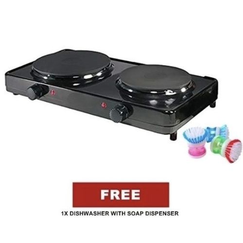 Electric Hotplate - Double Burner + Free Gift
