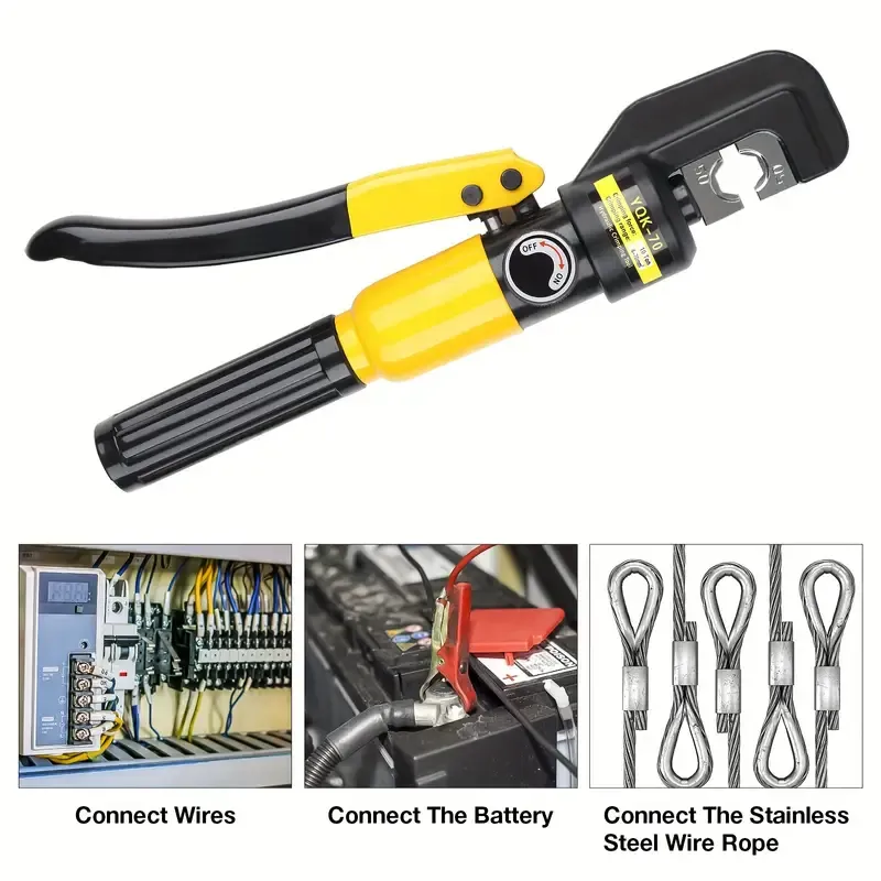 Adjustable oil return valve chrome-plated integrated manual hydraulic pliers crimping electrical wires